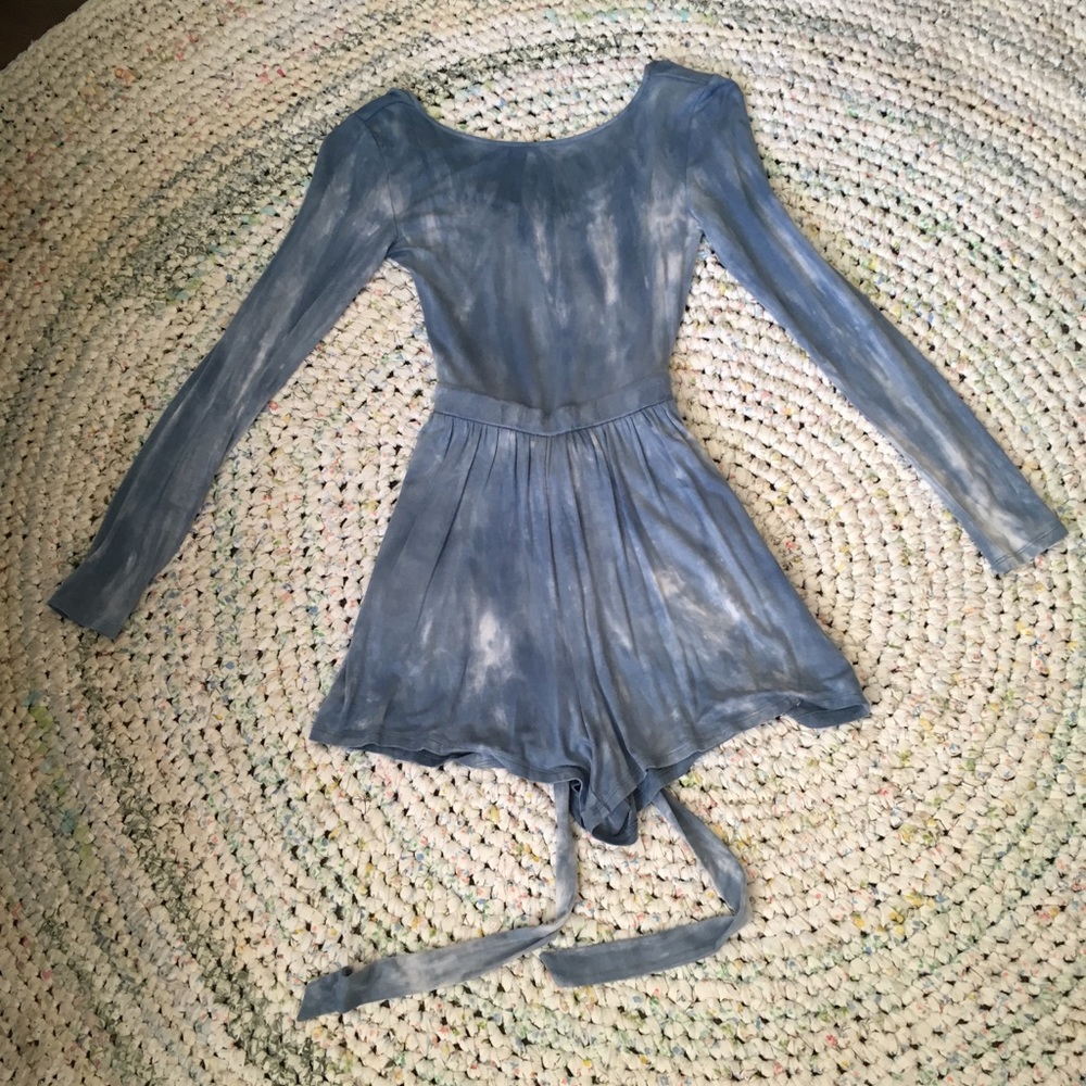 XXS American eagle blue long sleeve romper